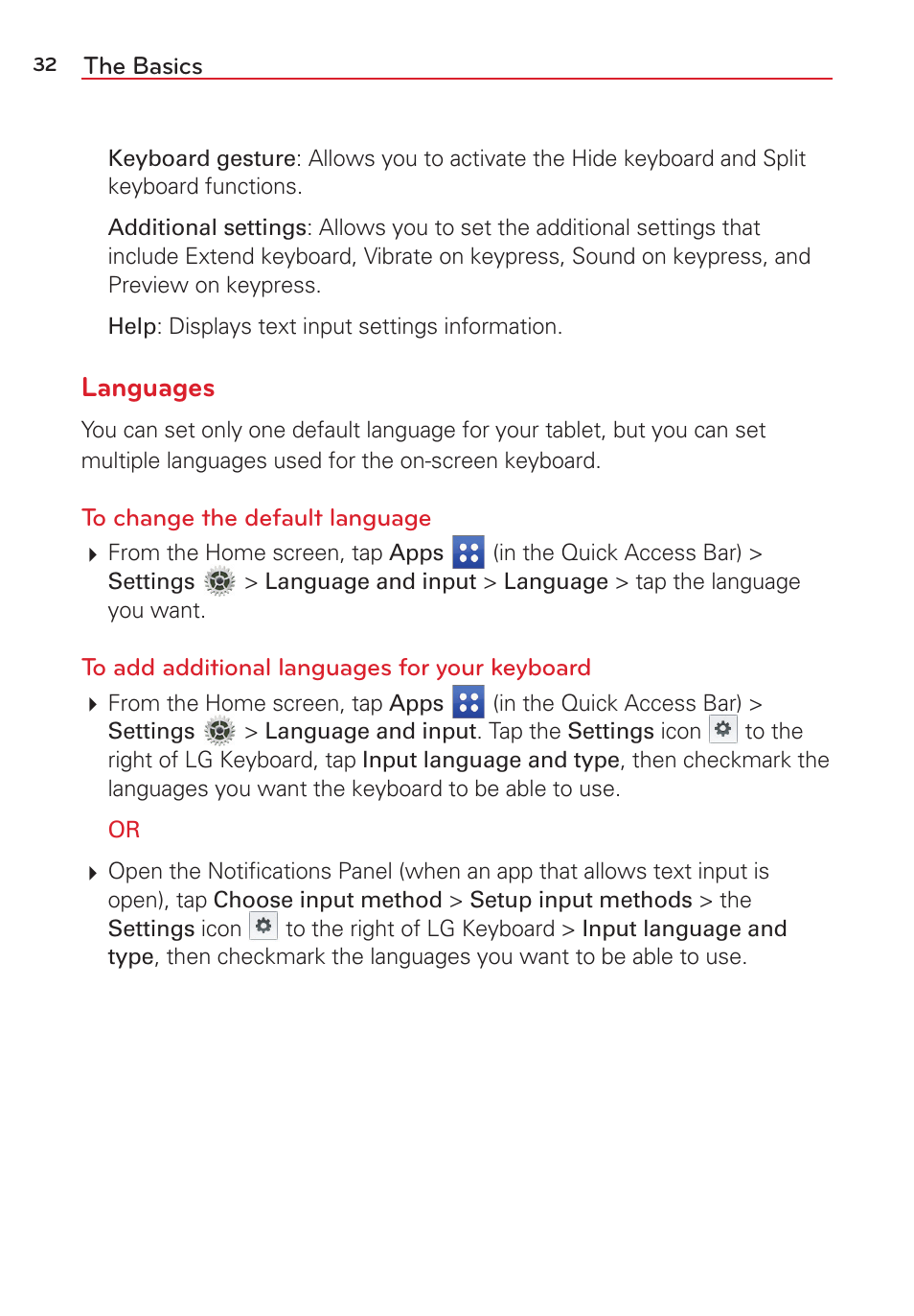 Languages | LG LGVK810 User Manual | Page 34 / 142