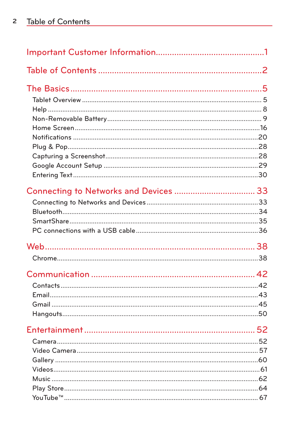 LG LGVK810 User Manual | Page 4 / 142