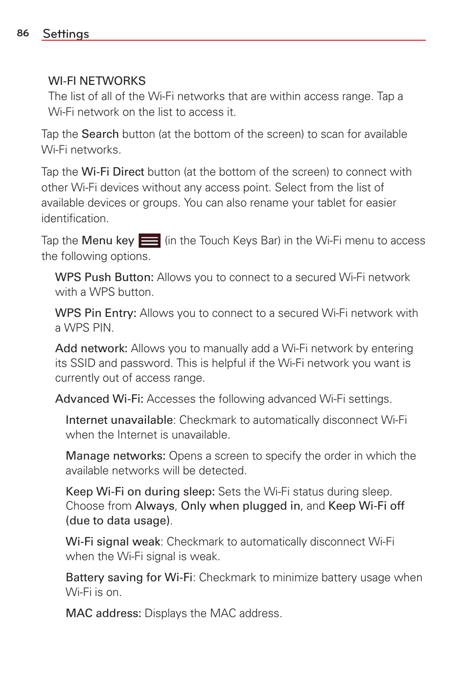 LG LGVK810 User Manual | Page 88 / 142