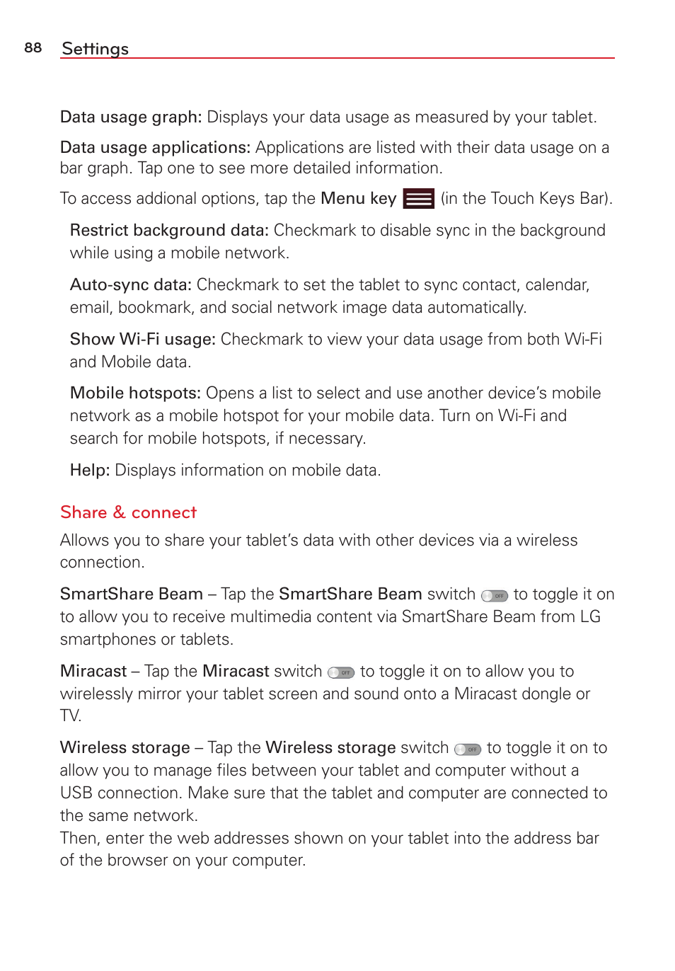 LG LGVK810 User Manual | Page 90 / 142