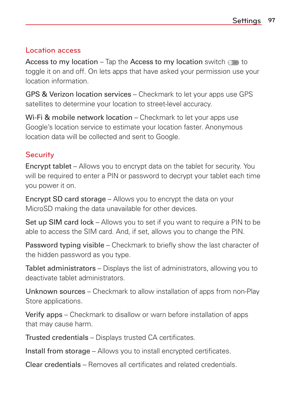 LG LGVK810 User Manual | Page 99 / 142