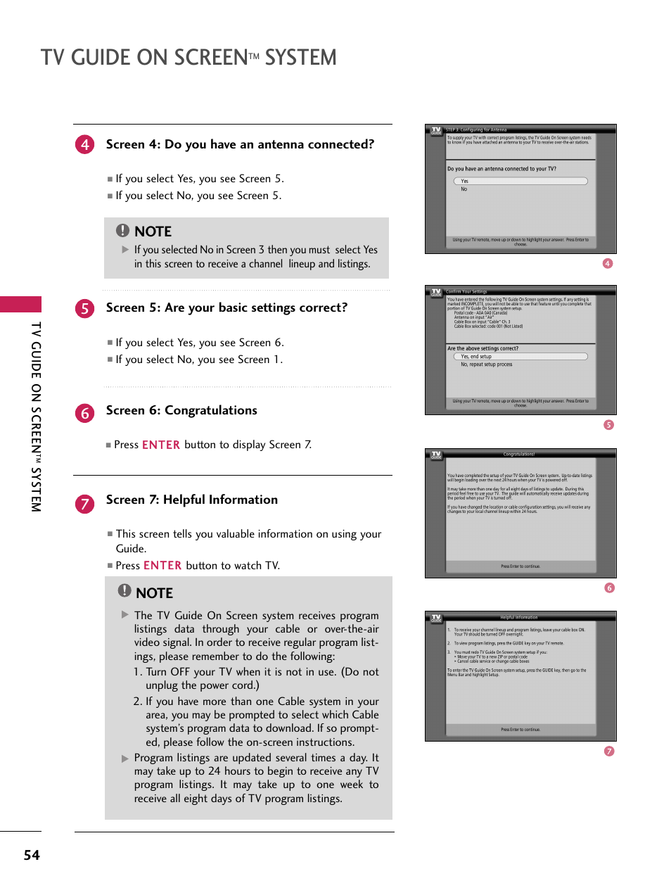 Tv guide on screen, System | LG 60PB4D User Manual | Page 55 / 152