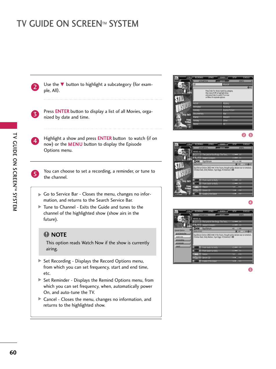 Tv guide on screen, System | LG 60PB4D User Manual | Page 61 / 152