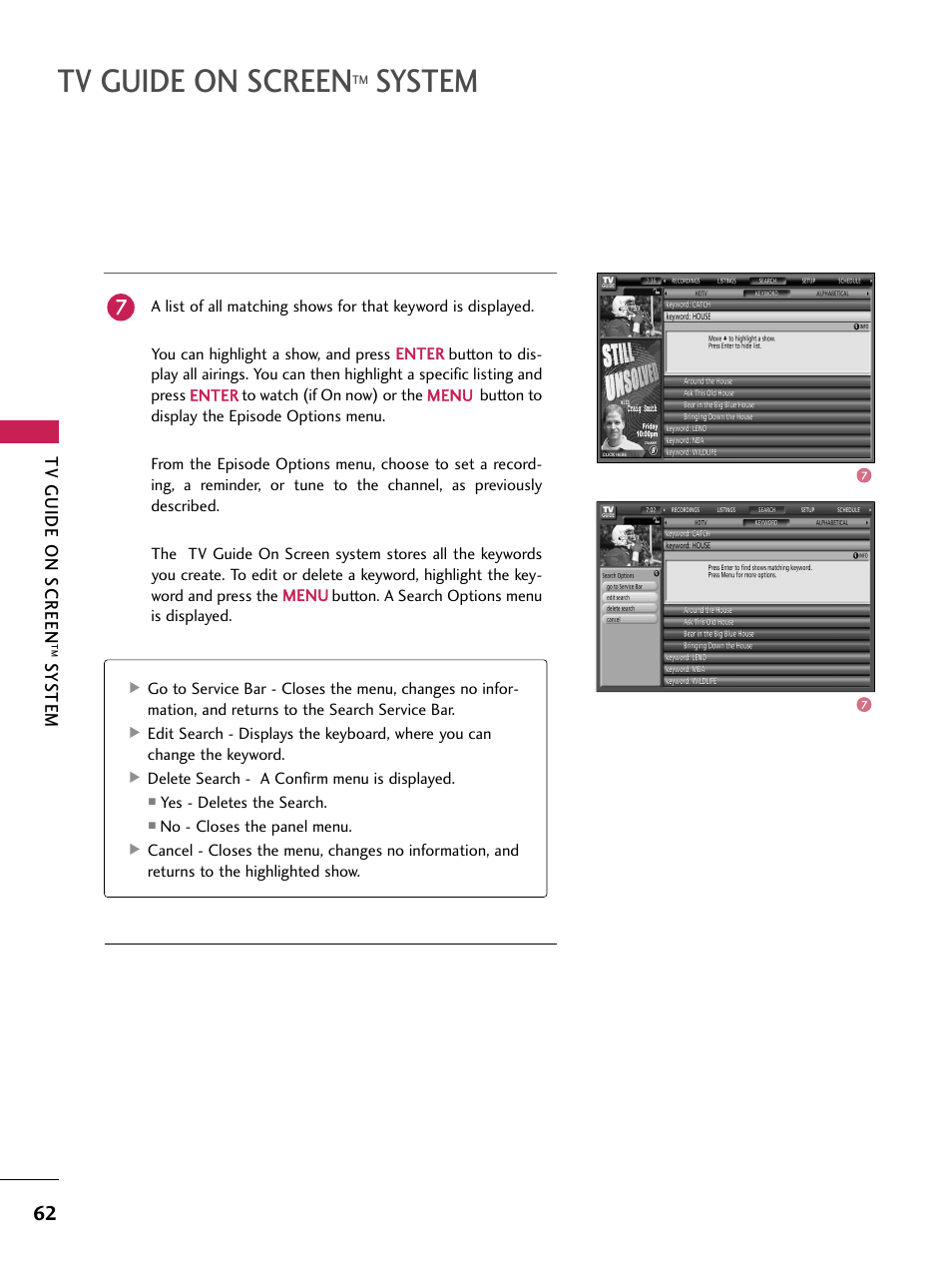 Tv guide on screen, System | LG 60PB4D User Manual | Page 63 / 152