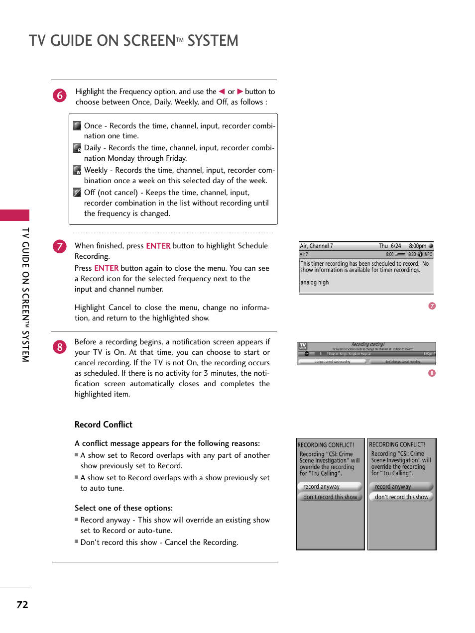 Tv guide on screen, System | LG 60PB4D User Manual | Page 73 / 152