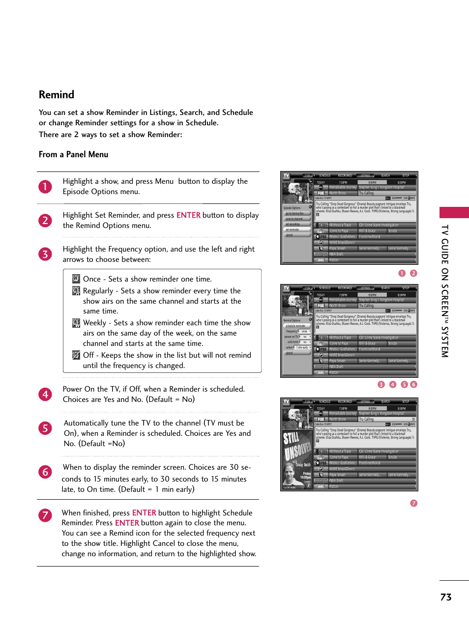 Remind | LG 60PB4D User Manual | Page 74 / 152