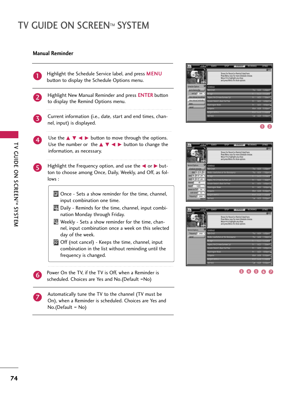 Tv guide on screen, System | LG 60PB4D User Manual | Page 75 / 152