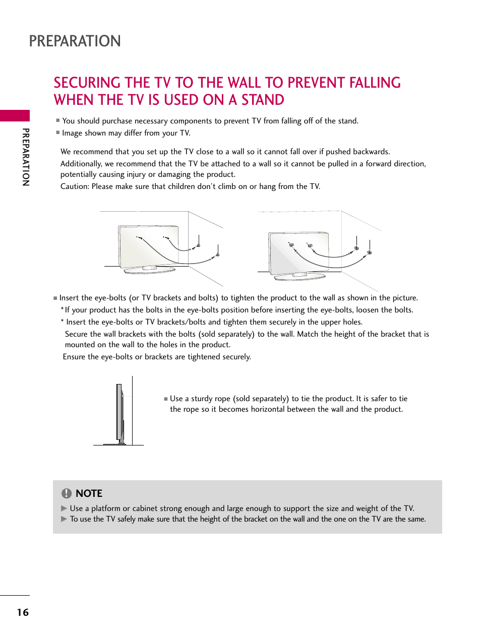 Preparation | LG 37LG50-UG User Manual | Page 16 / 114