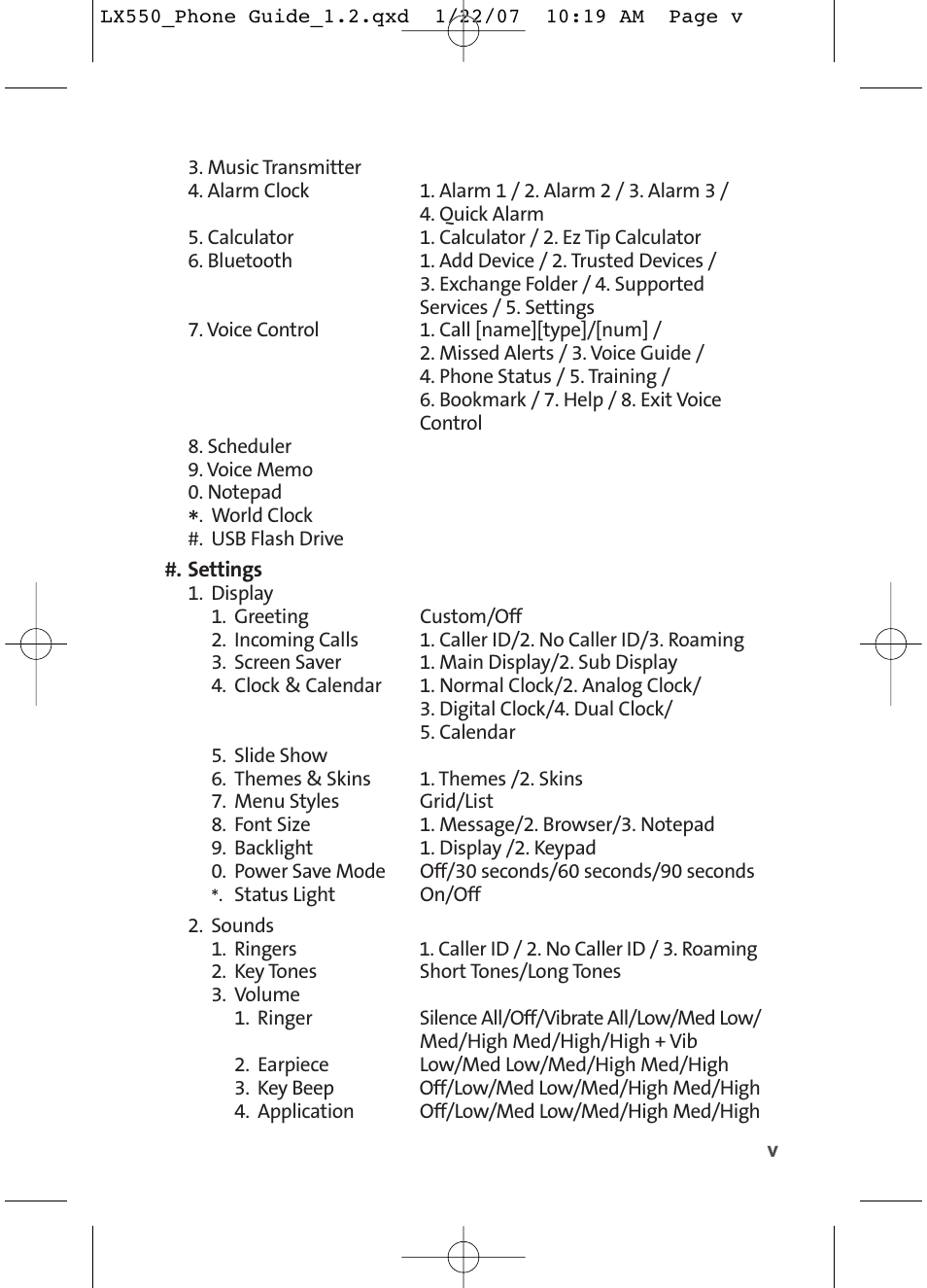 LG LX550 User Manual | Page 11 / 194