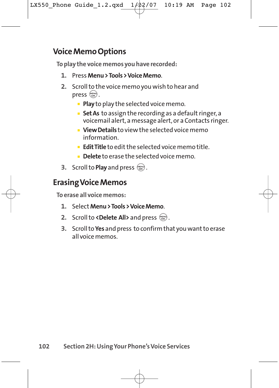 LG LX550 User Manual | Page 116 / 194