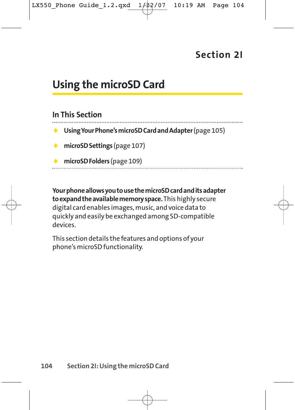 Using the microsd card | LG LX550 User Manual | Page 118 / 194