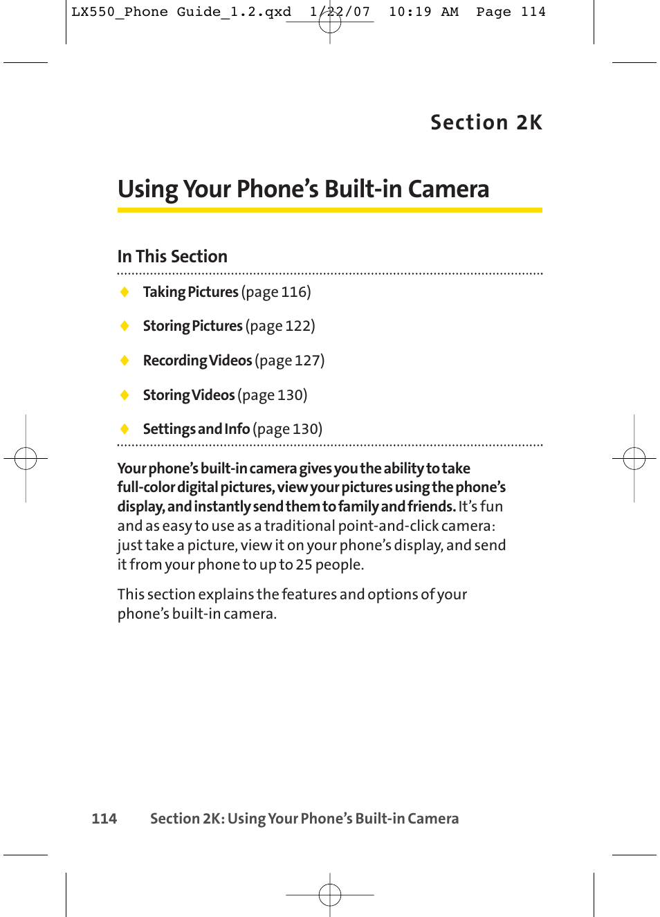 Using your phone’s built-in camera | LG LX550 User Manual | Page 128 / 194