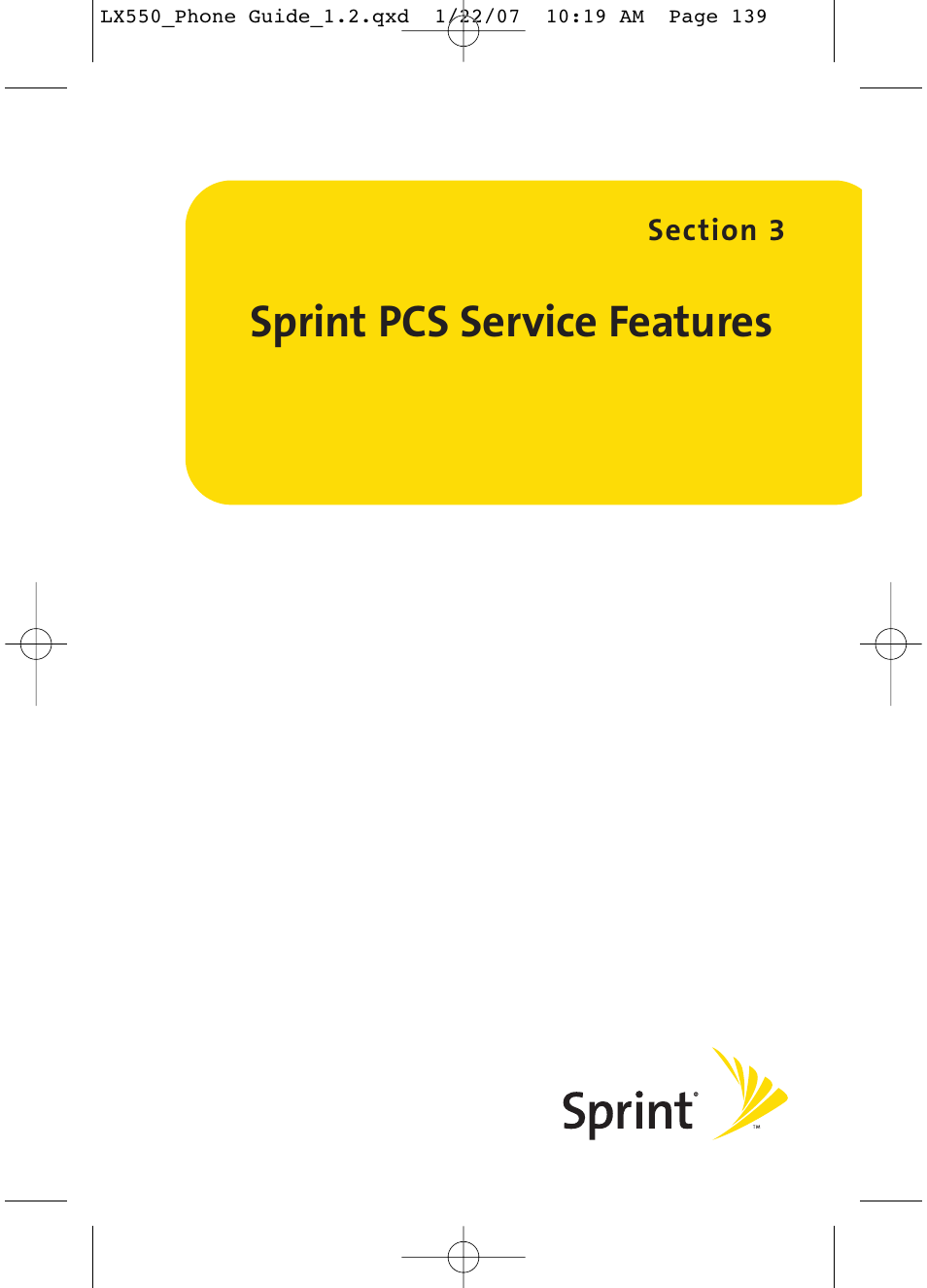 Sprint pcs service features | LG LX550 User Manual | Page 153 / 194