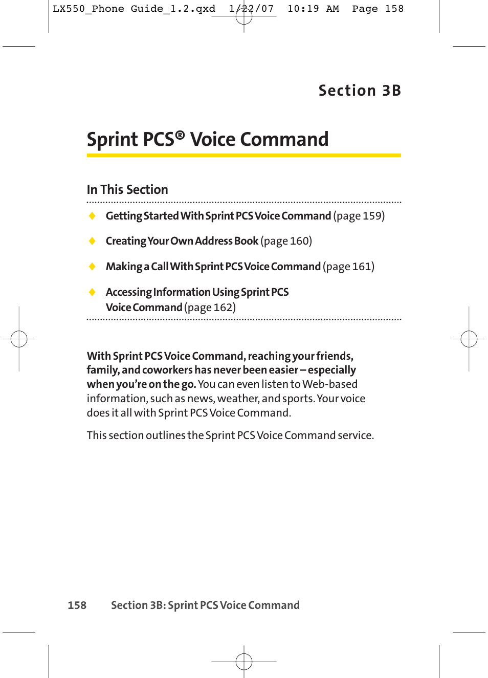 Sprint pcs® voice command | LG LX550 User Manual | Page 172 / 194