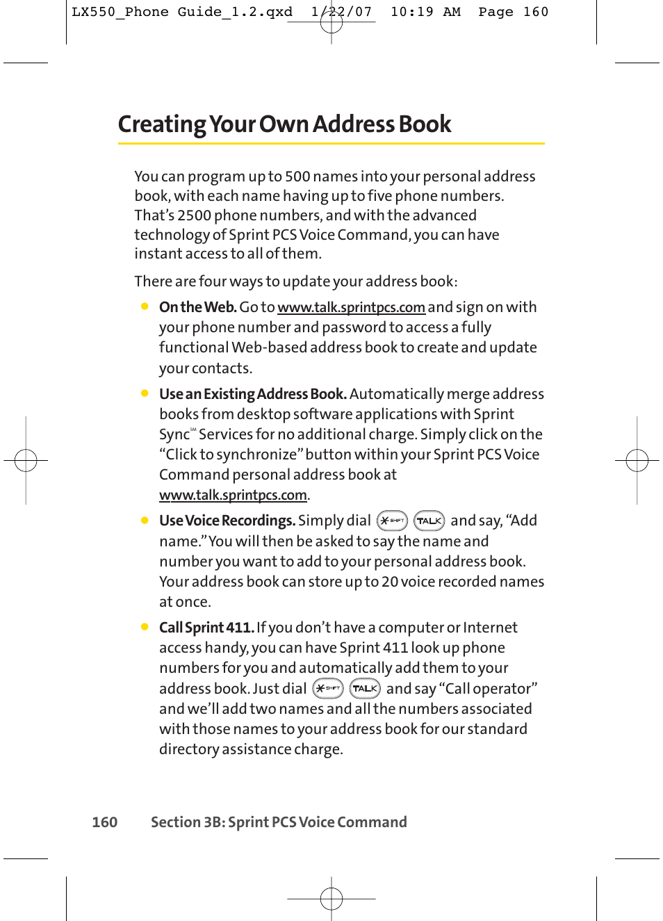 Creating your own address book | LG LX550 User Manual | Page 174 / 194