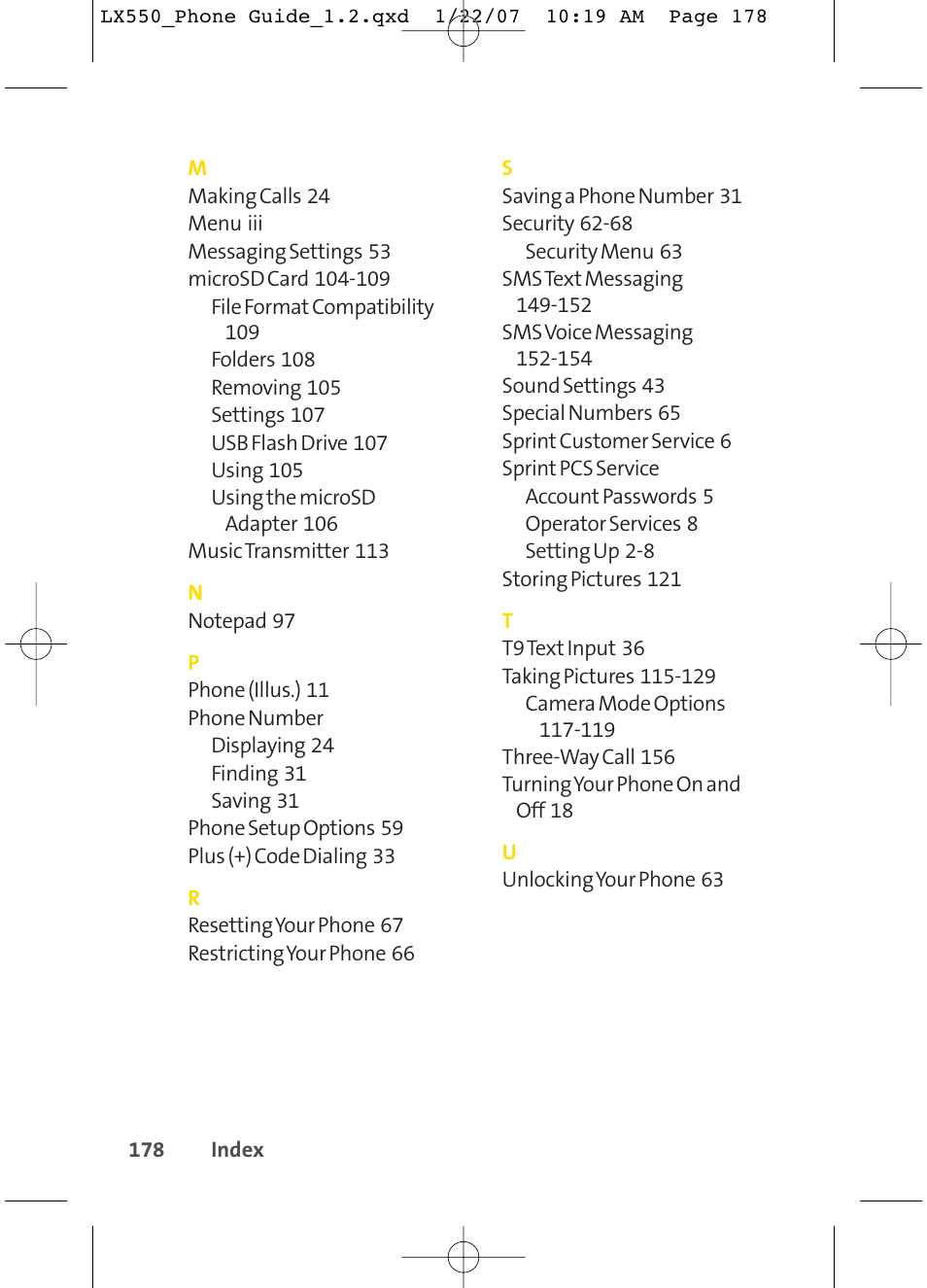 LG LX550 User Manual | Page 192 / 194