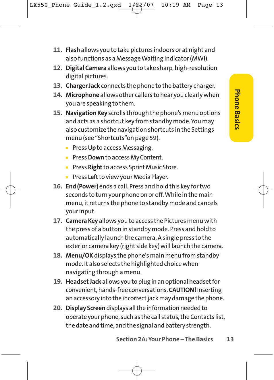 Phone basics | LG LX550 User Manual | Page 27 / 194