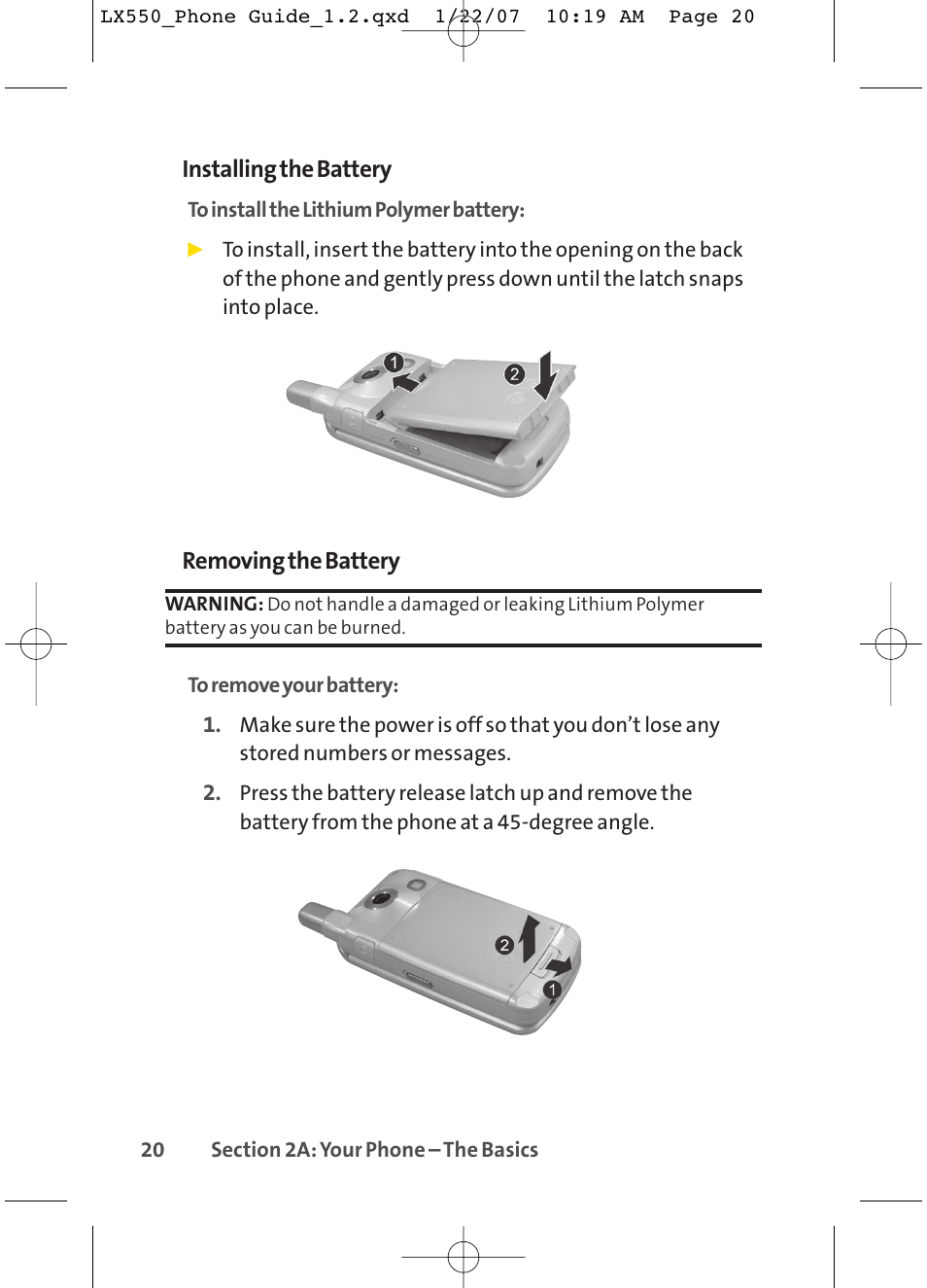 LG LX550 User Manual | Page 34 / 194