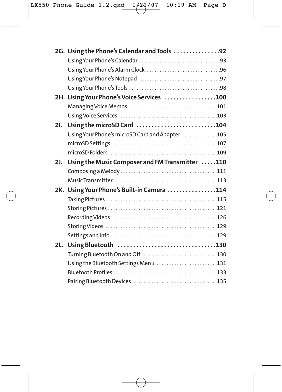 LG LX550 User Manual | Page 4 / 194