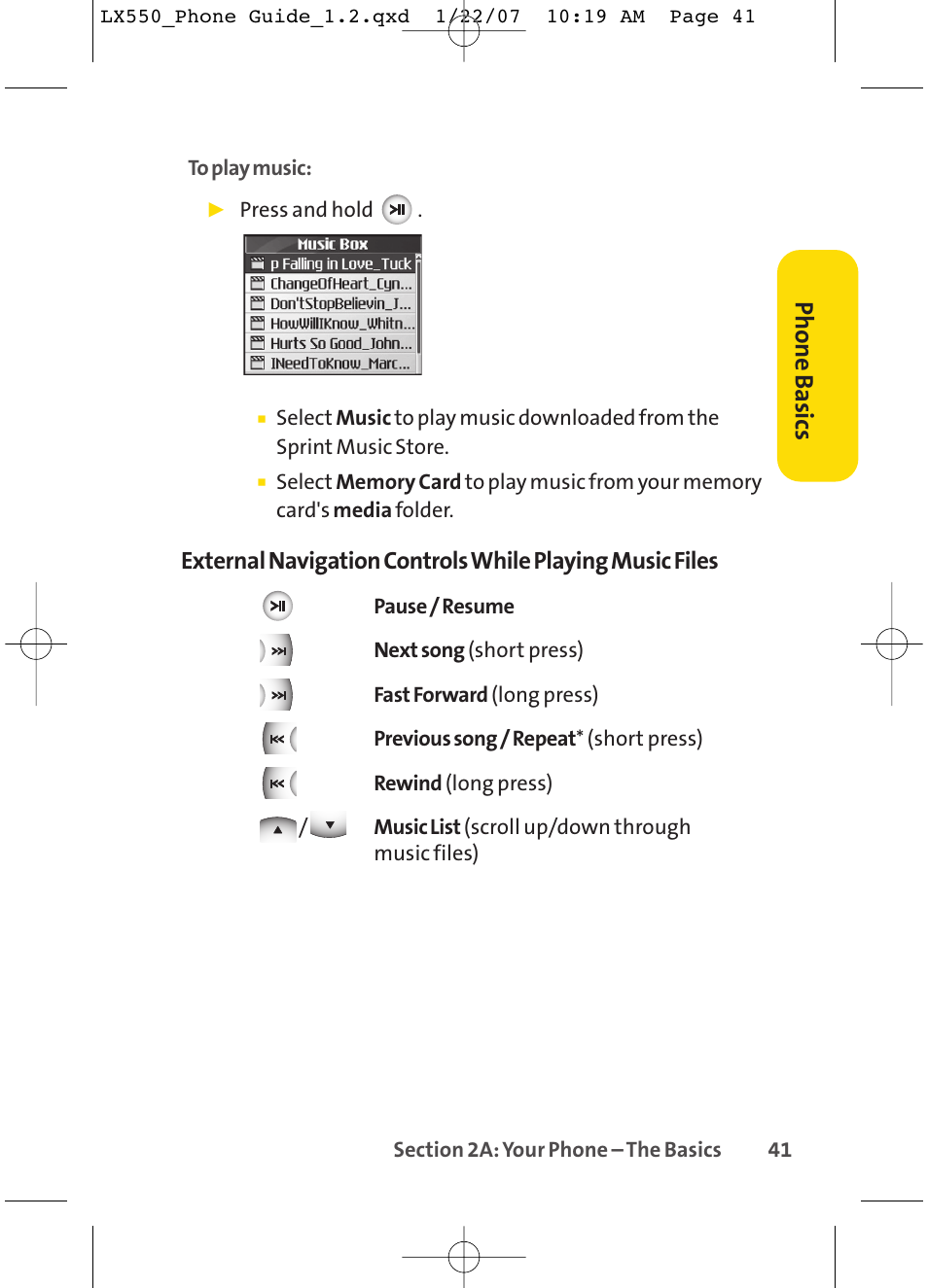 Phone basics | LG LX550 User Manual | Page 55 / 194