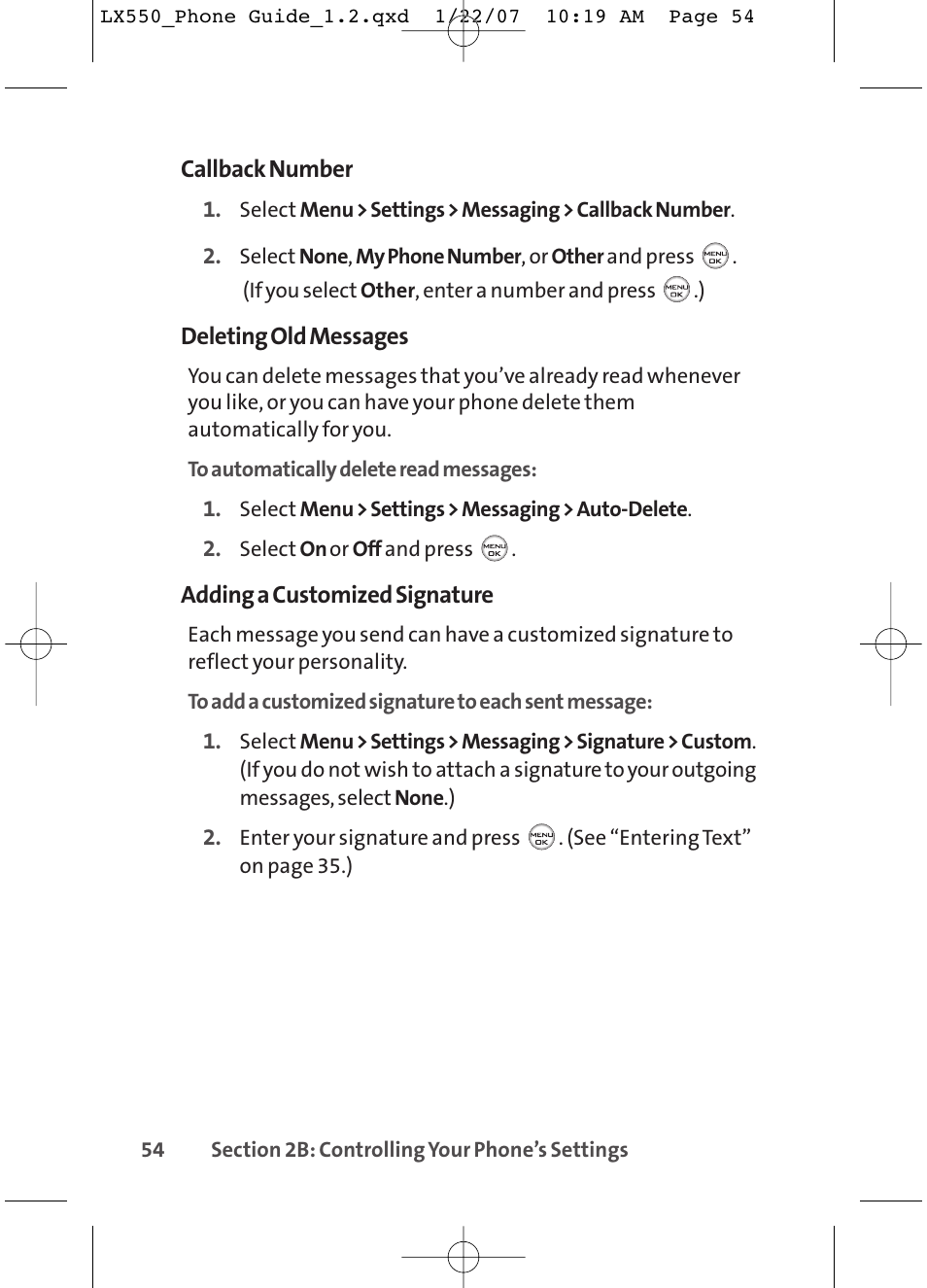 LG LX550 User Manual | Page 68 / 194