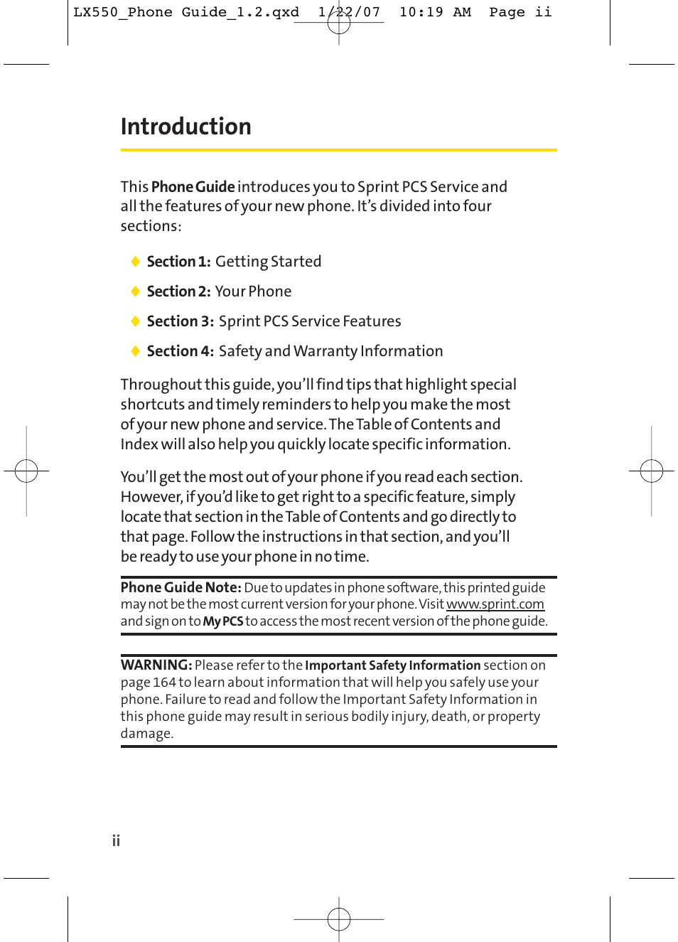 Introduction | LG LX550 User Manual | Page 8 / 194