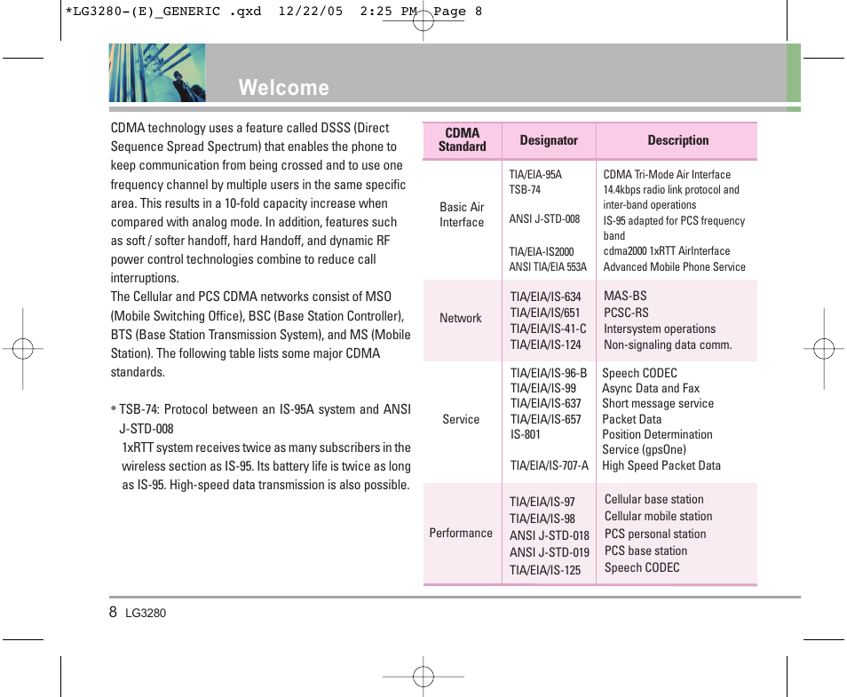 Welcome | LG VX3300 User Manual | Page 10 / 156