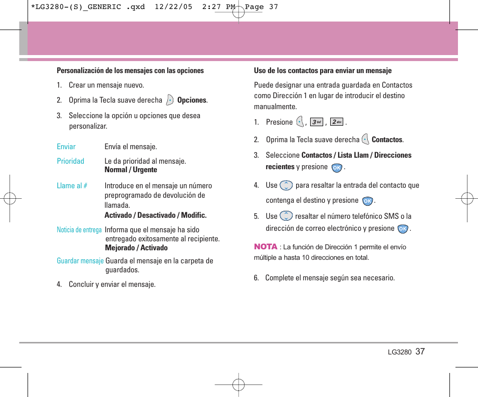 LG VX3300 User Manual | Page 116 / 156