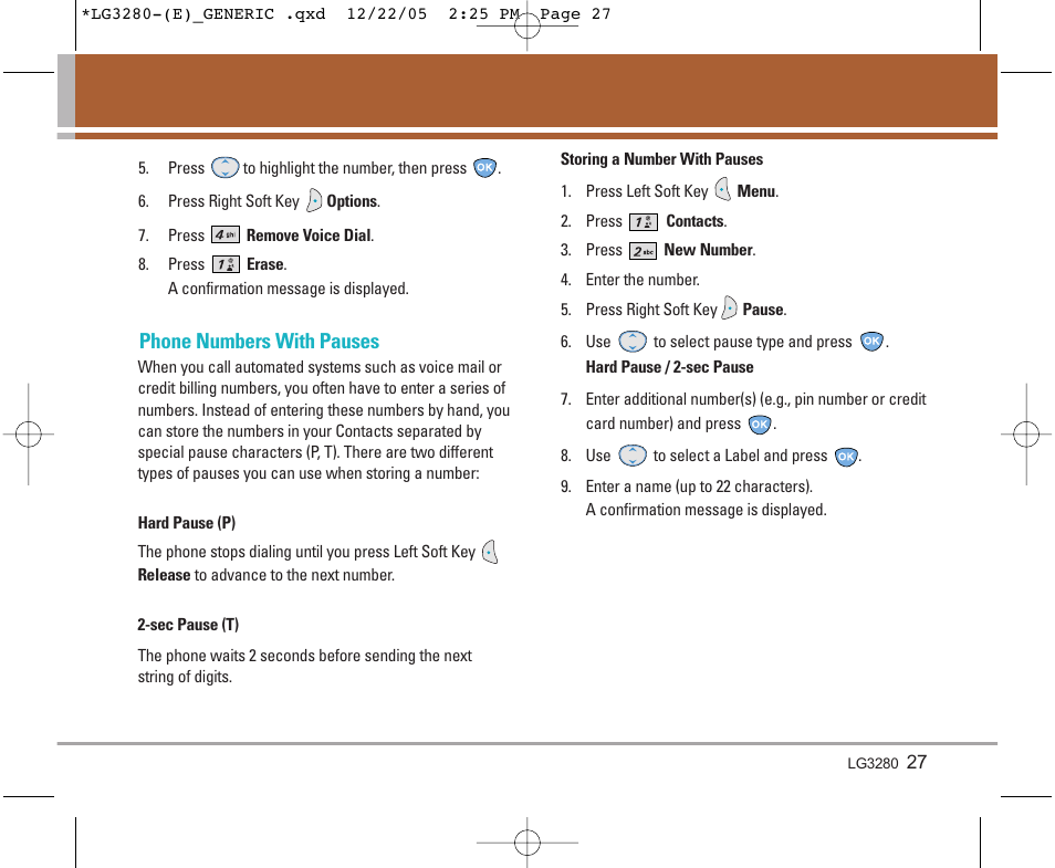 Phone numbers with pauses | LG VX3300 User Manual | Page 29 / 156