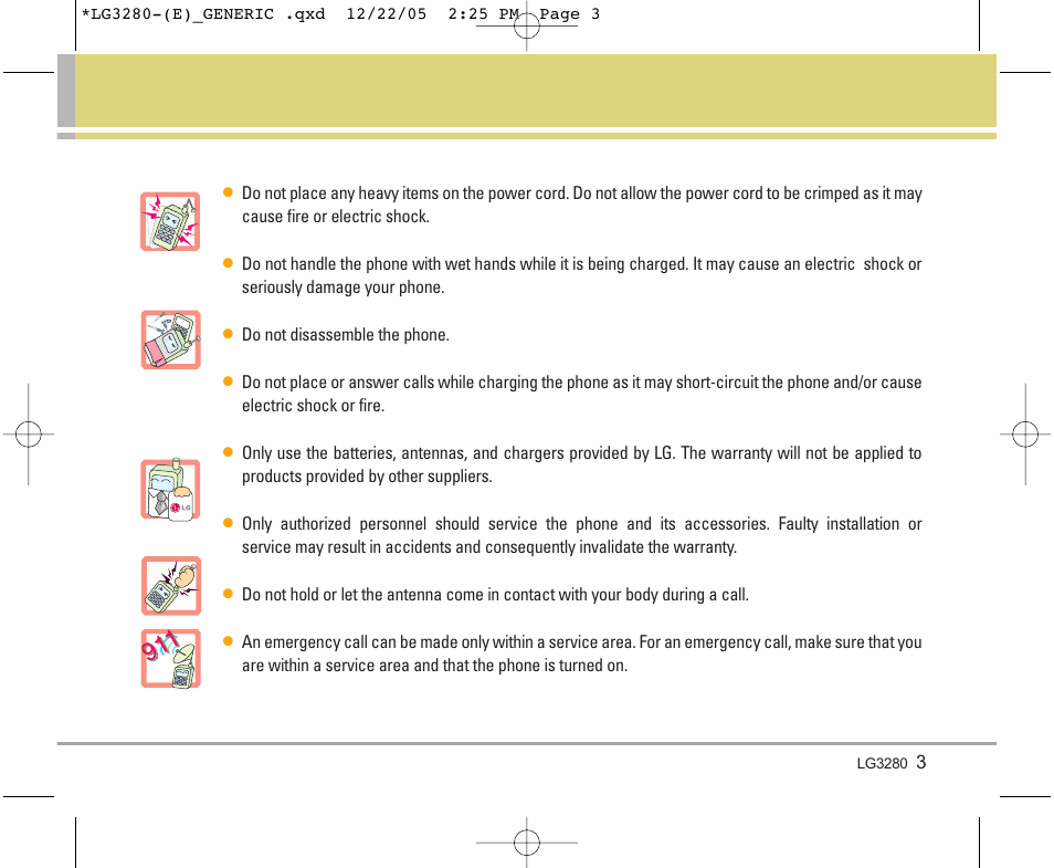 LG VX3300 User Manual | Page 5 / 156