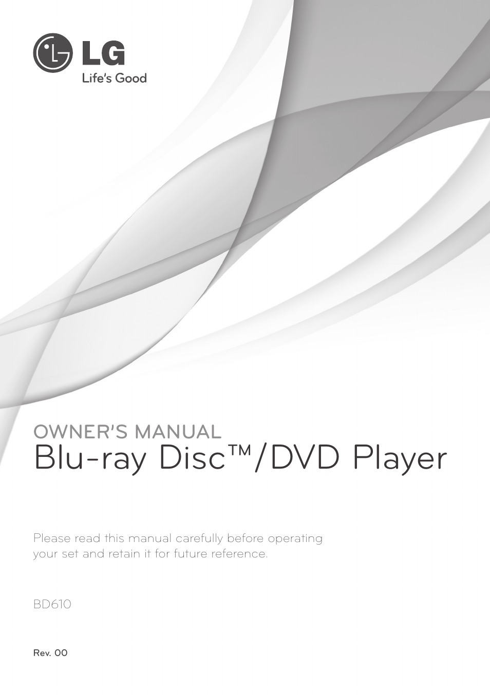 LG BD610 User Manual | 42 pages