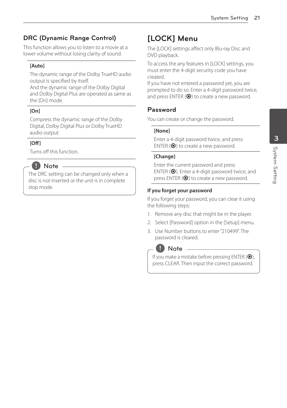 Lock] menu | LG BD610 User Manual | Page 21 / 42