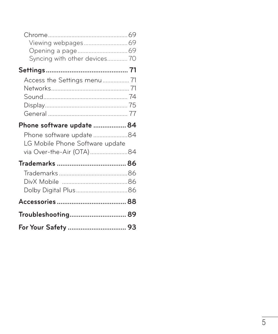 LG D415 User Manual | Page 7 / 122