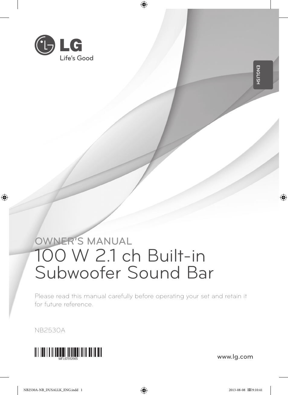 LG NB2530A User Manual | 24 pages