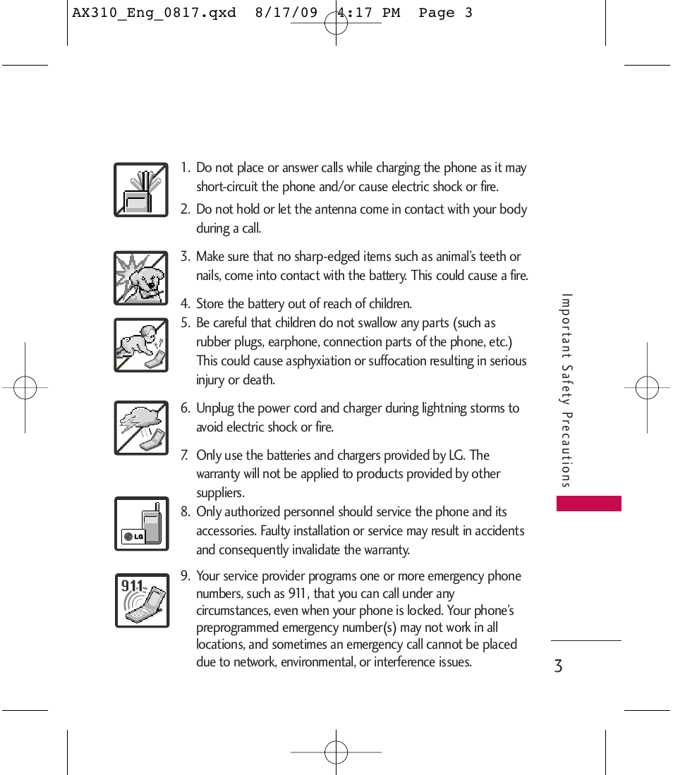 LG LGAX310 User Manual | Page 3 / 117