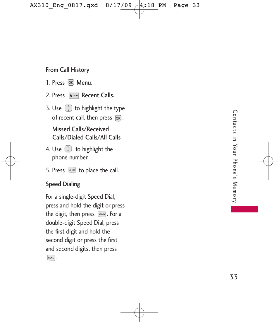 LG LGAX310 User Manual | Page 33 / 117