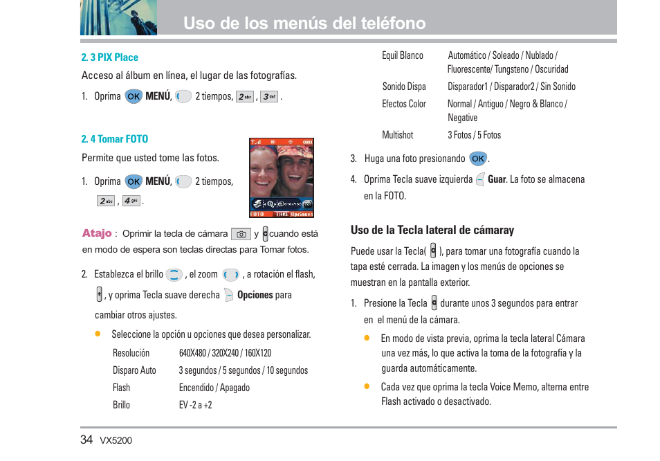Uso de los menús del teléfono | LG VX5200 User Manual | Page 119 / 169