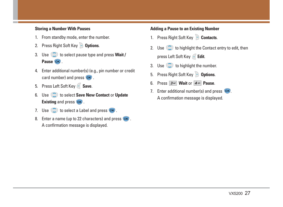 LG VX5200 User Manual | Page 28 / 169