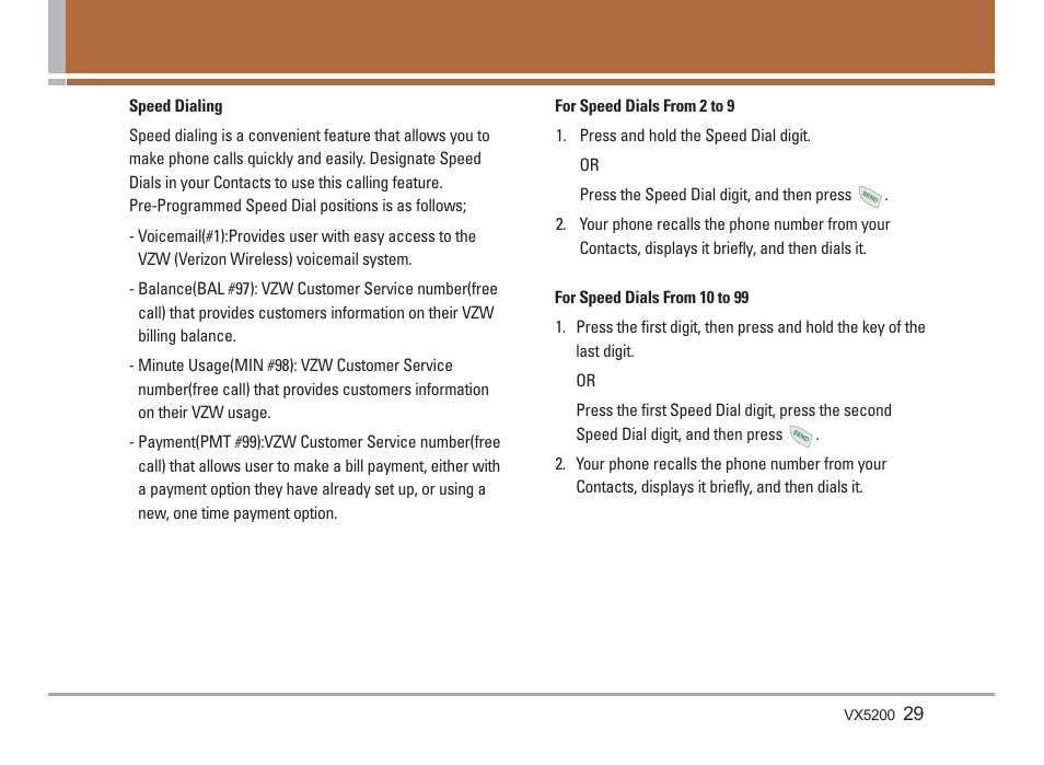 LG VX5200 User Manual | Page 30 / 169