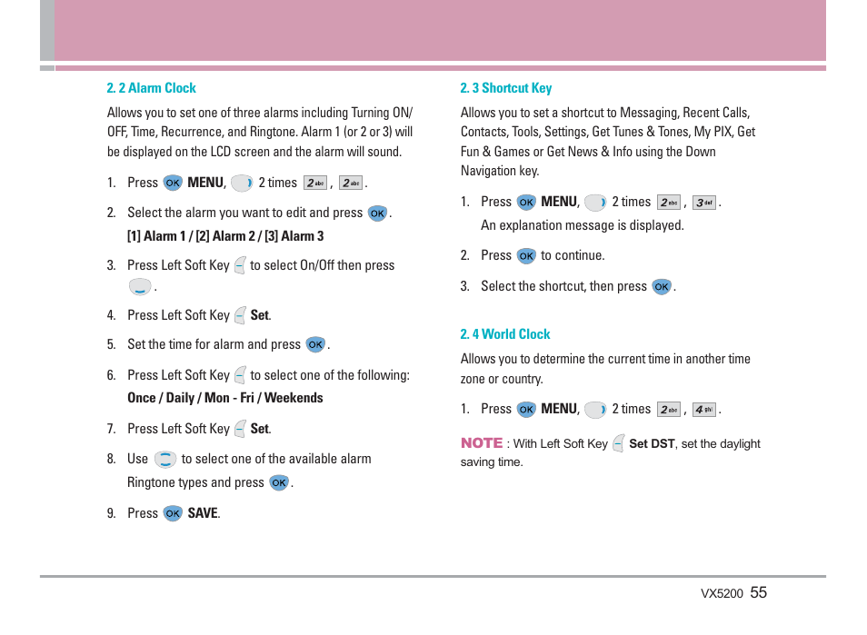 LG VX5200 User Manual | Page 56 / 169