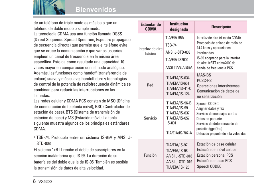 Bienvenidos | LG VX5200 User Manual | Page 93 / 169