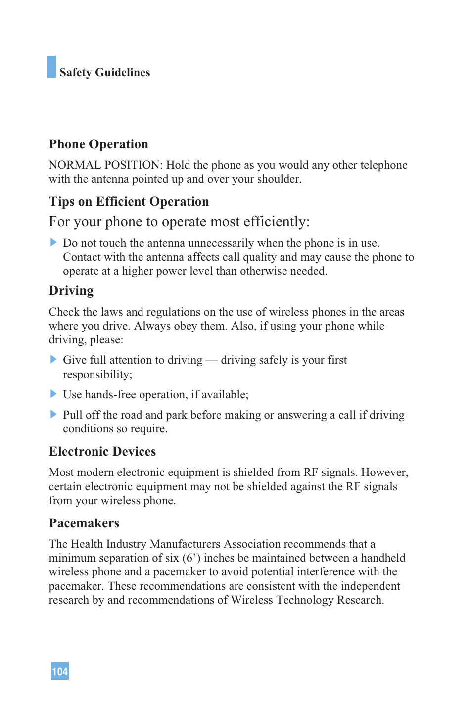 For your phone to operate most efficiently | LG G4020 User Manual | Page 107 / 128