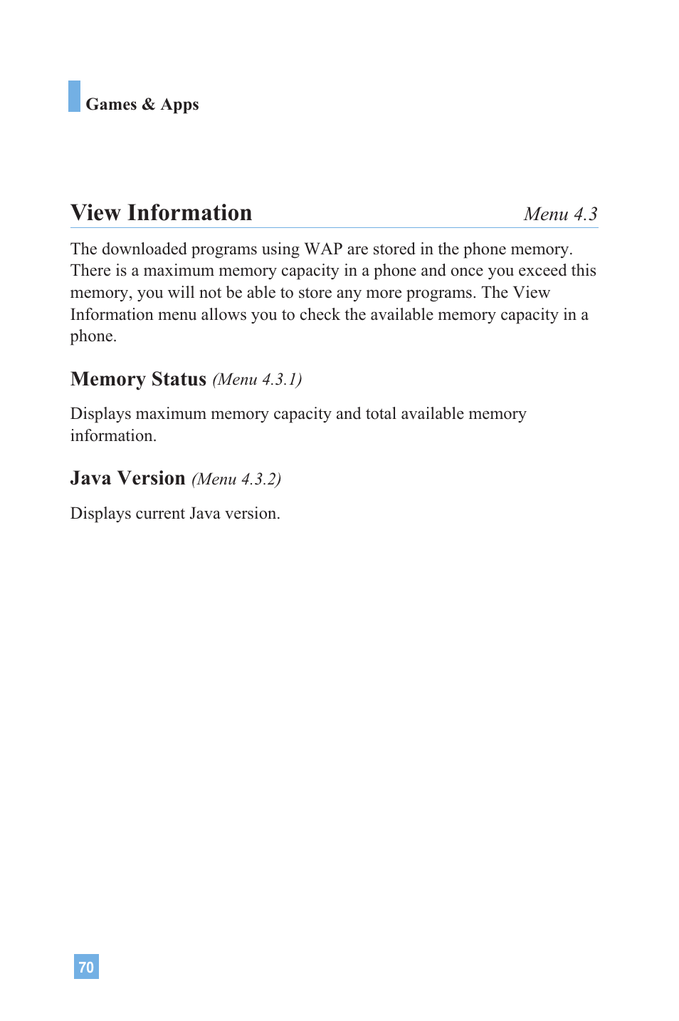 View information | LG G4020 User Manual | Page 73 / 128