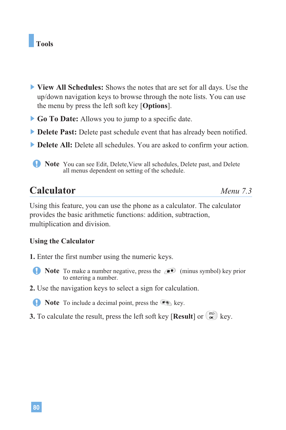 Calculator, Menu 7.3 | LG G4020 User Manual | Page 83 / 128