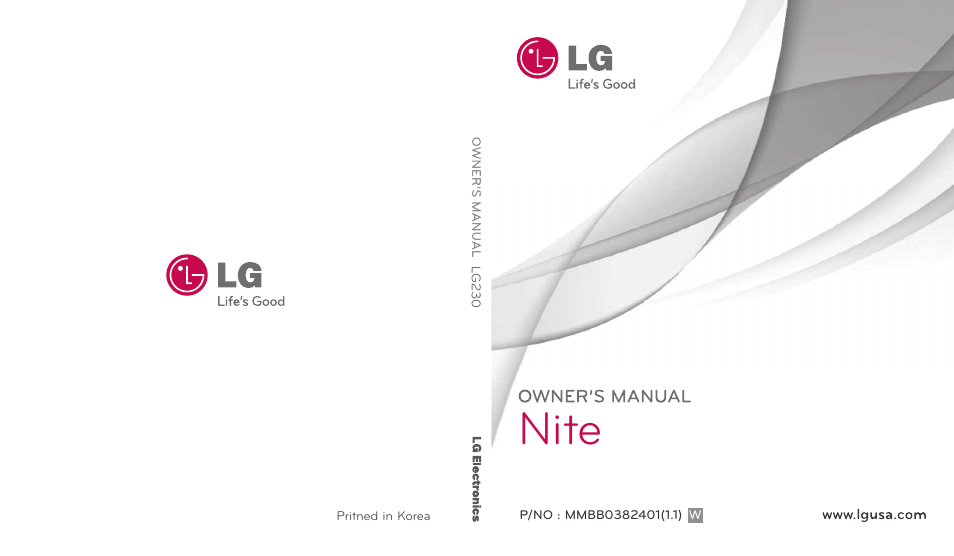 LG LG230 User Manual | 251 pages