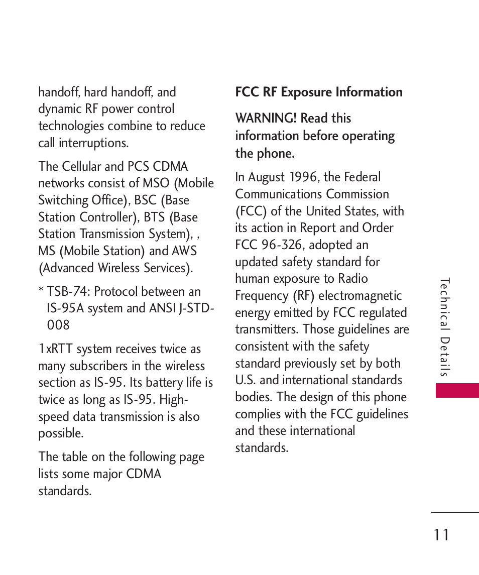Fcc rf exposure information | LG LG230 User Manual | Page 13 / 251