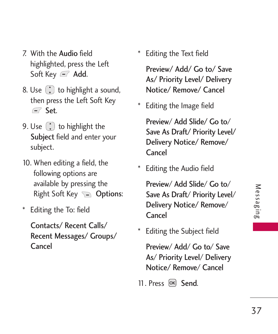 LG LG230 User Manual | Page 39 / 251