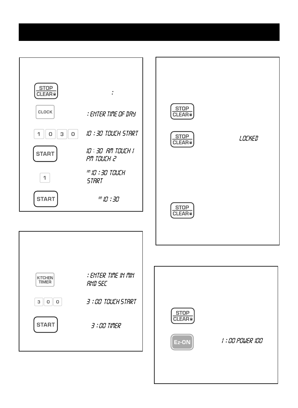 Using your microwave oven, Clock, Child lock | Kitchen timer, Ez-on | LG LRMM1430SB User Manual | Page 11 / 27