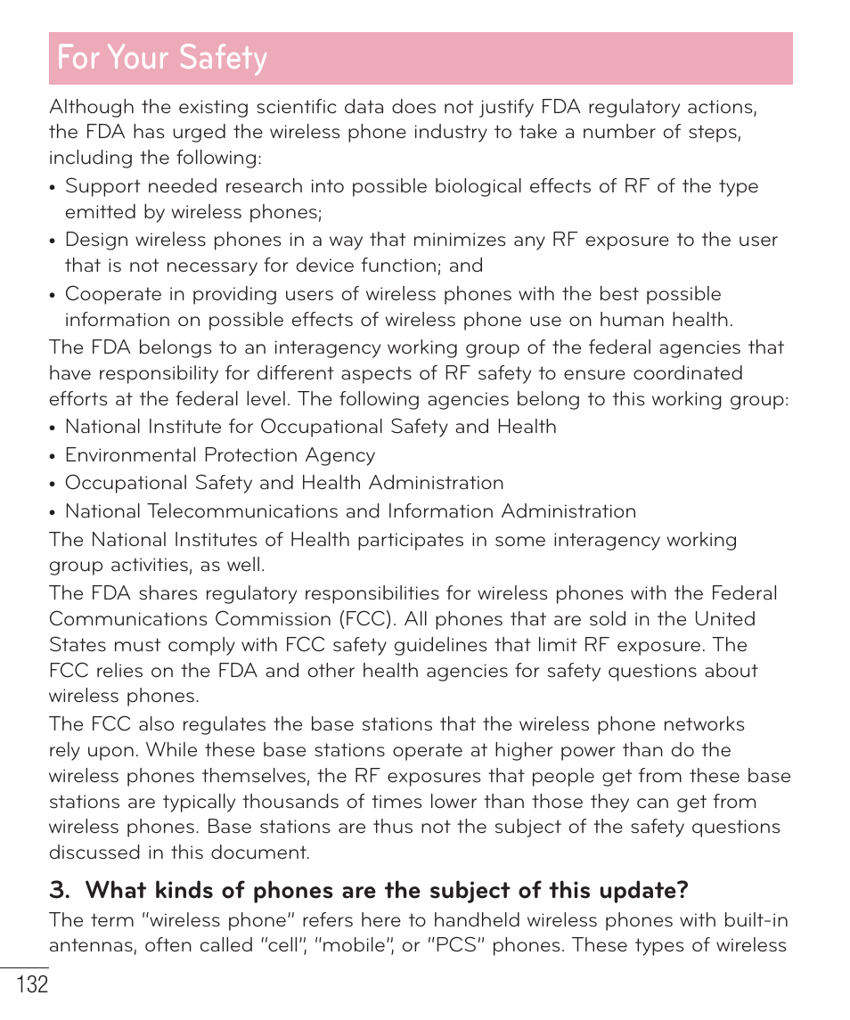 For your safety | LG LGD851TN User Manual | Page 133 / 145