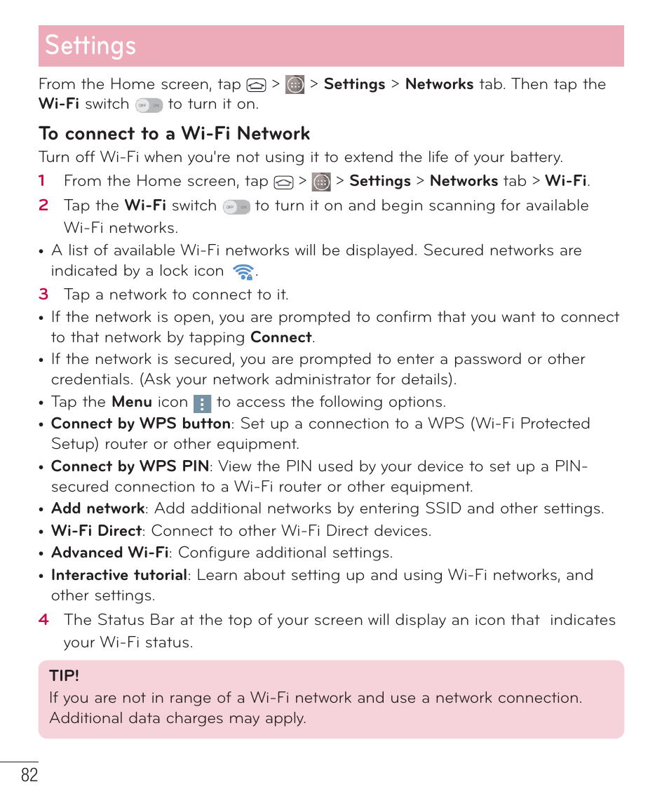 Settings | LG LGD851TN User Manual | Page 83 / 145